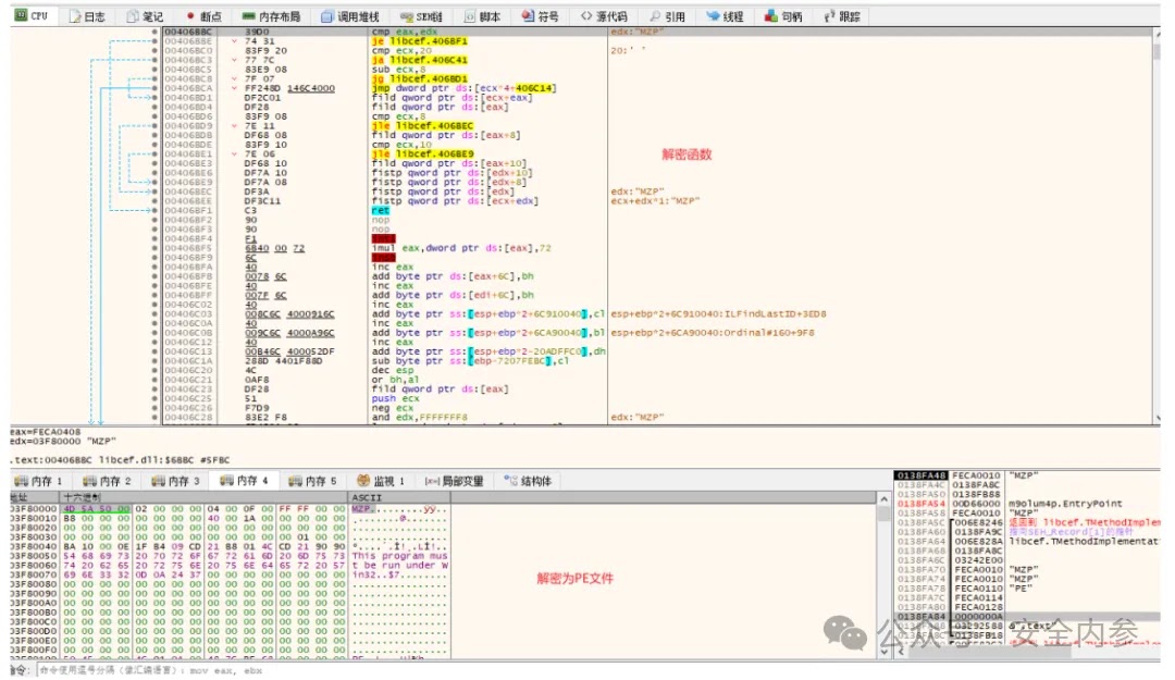 Το κακόβουλο αρχείο DLL αποκρυπτογραφεί και εκτελεί κρυπτογραφημένο αρχείο (Πηγή - Weixin)